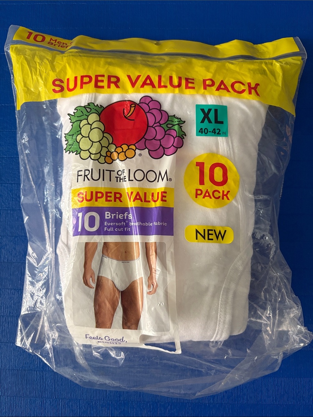 Fruit of the Loom White Briefs 10-Pack - XL